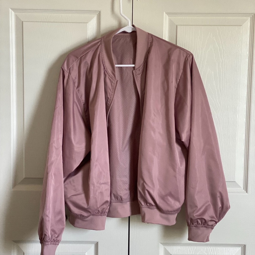Fabletics Eva Reversible Bomber Jacket Shine Soft… - image 6